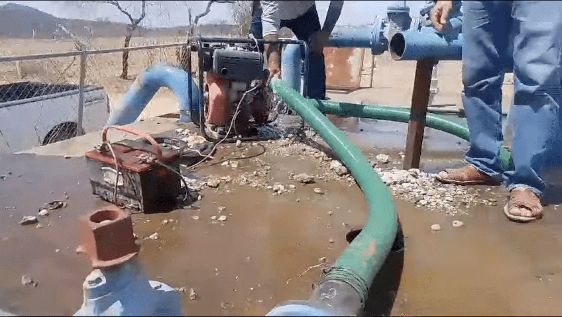 Bomba de agua en El Fuerte
