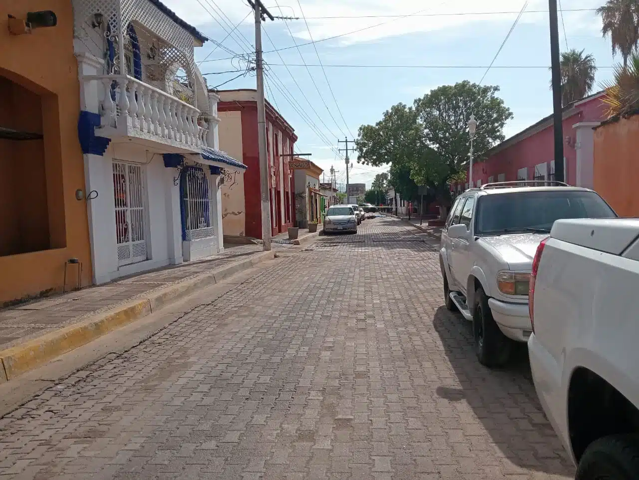 Calle doonde se accidentó motociclista en San Ignacio