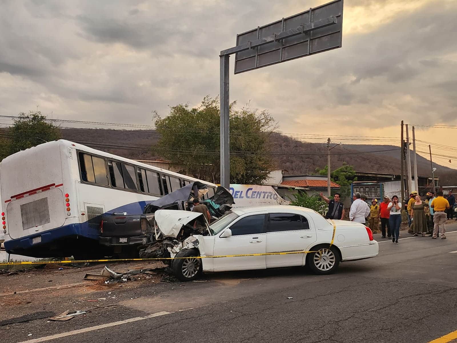 Zona delimitada en el lugar del aparatoso accidente
