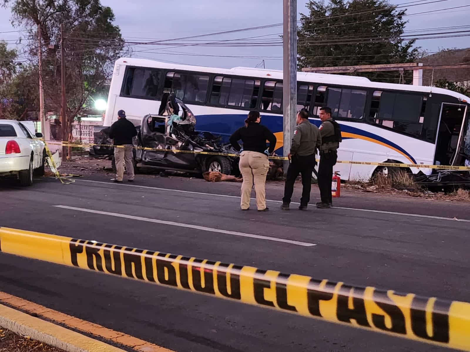 Zona delimitada en el lugar del aparatoso accidente