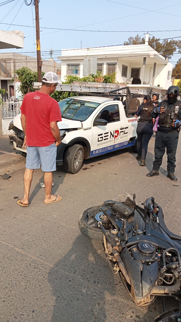El motociclista terminó en estado grave de salud luego del accidente.