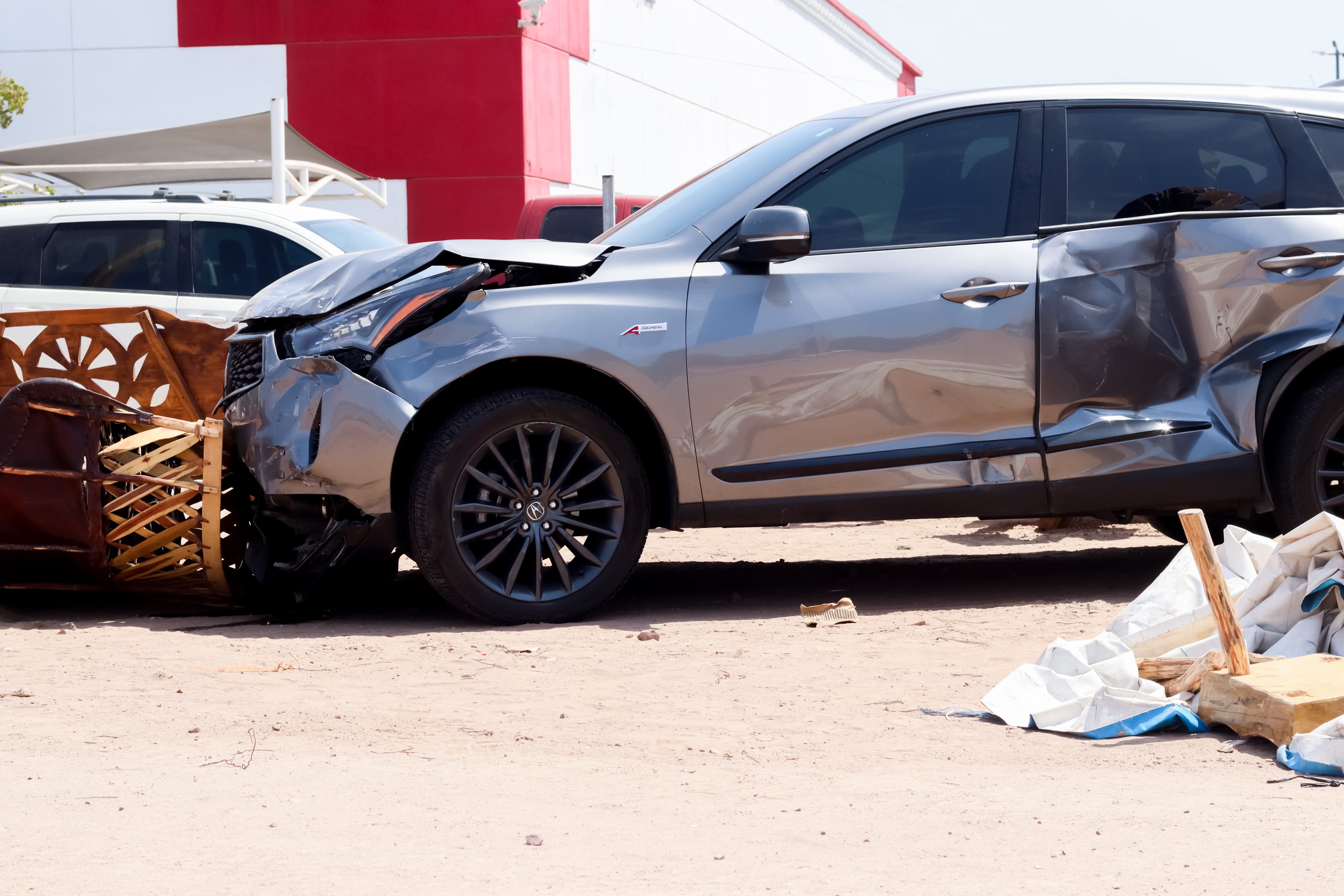 Choque automovilístico en Rosales y Libertad.