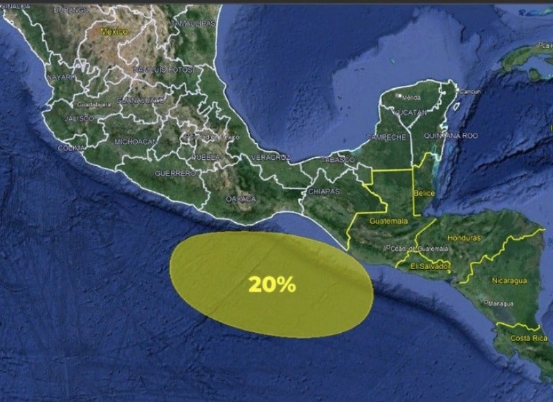 Se activa formación del probable ciclón Aletta