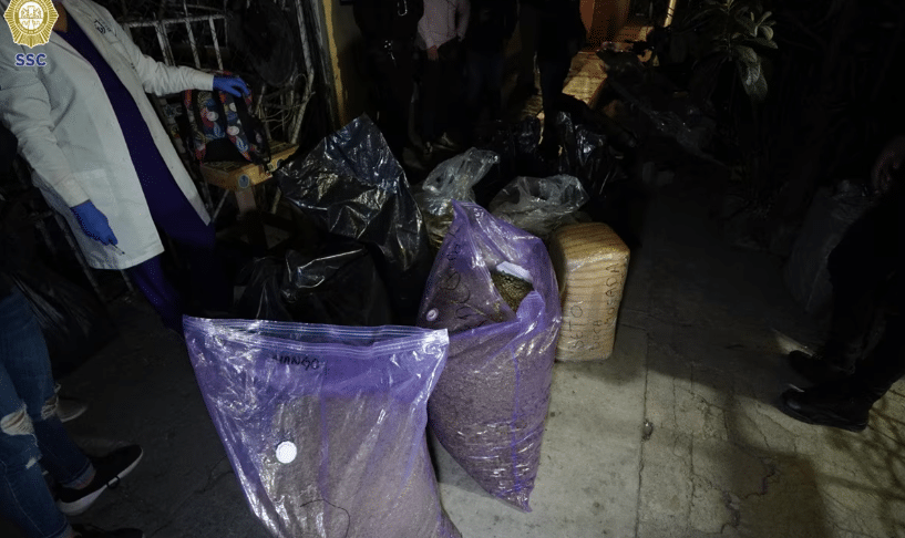 Autoridades capitalinas decomisan 350 kilos de marihuana