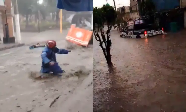 Lluvias provocan inundaciones en varios municipios de Edomex