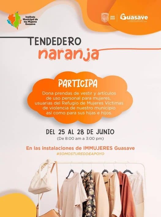 Tendedero naranja: donación de ropa en Guasave