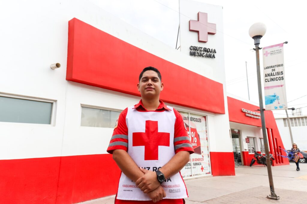 Ezequiel Castañeda, socorrista de la Cruz Roja