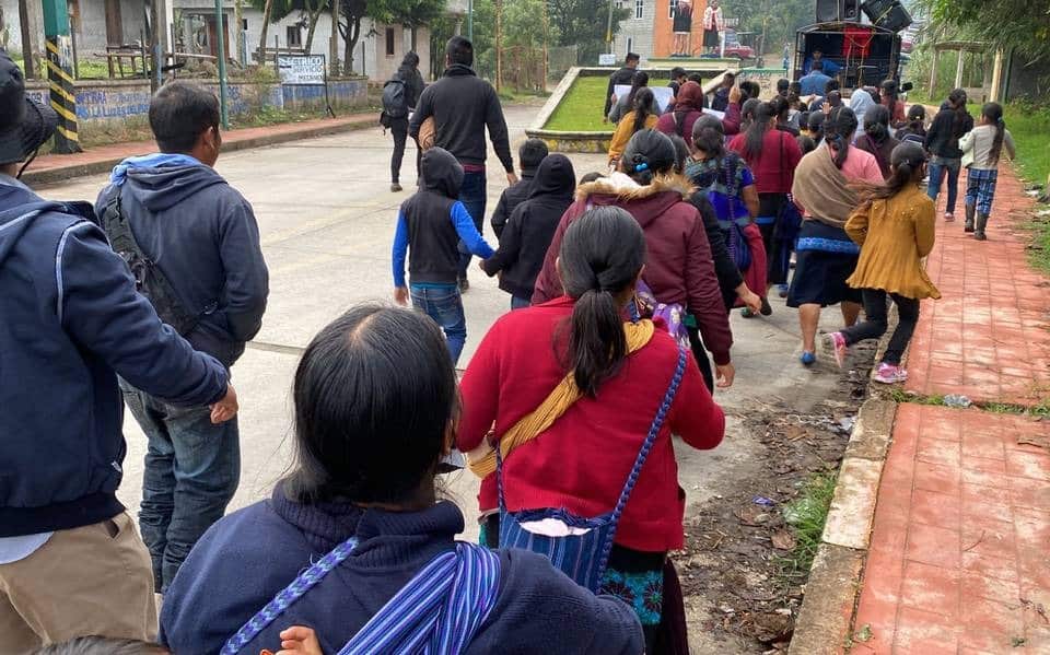 Familias indigenas desplazadas en Chiapas