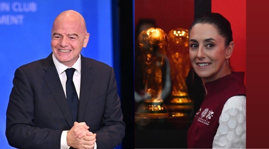 Gianni Infantino y Claudia Sheinbaum