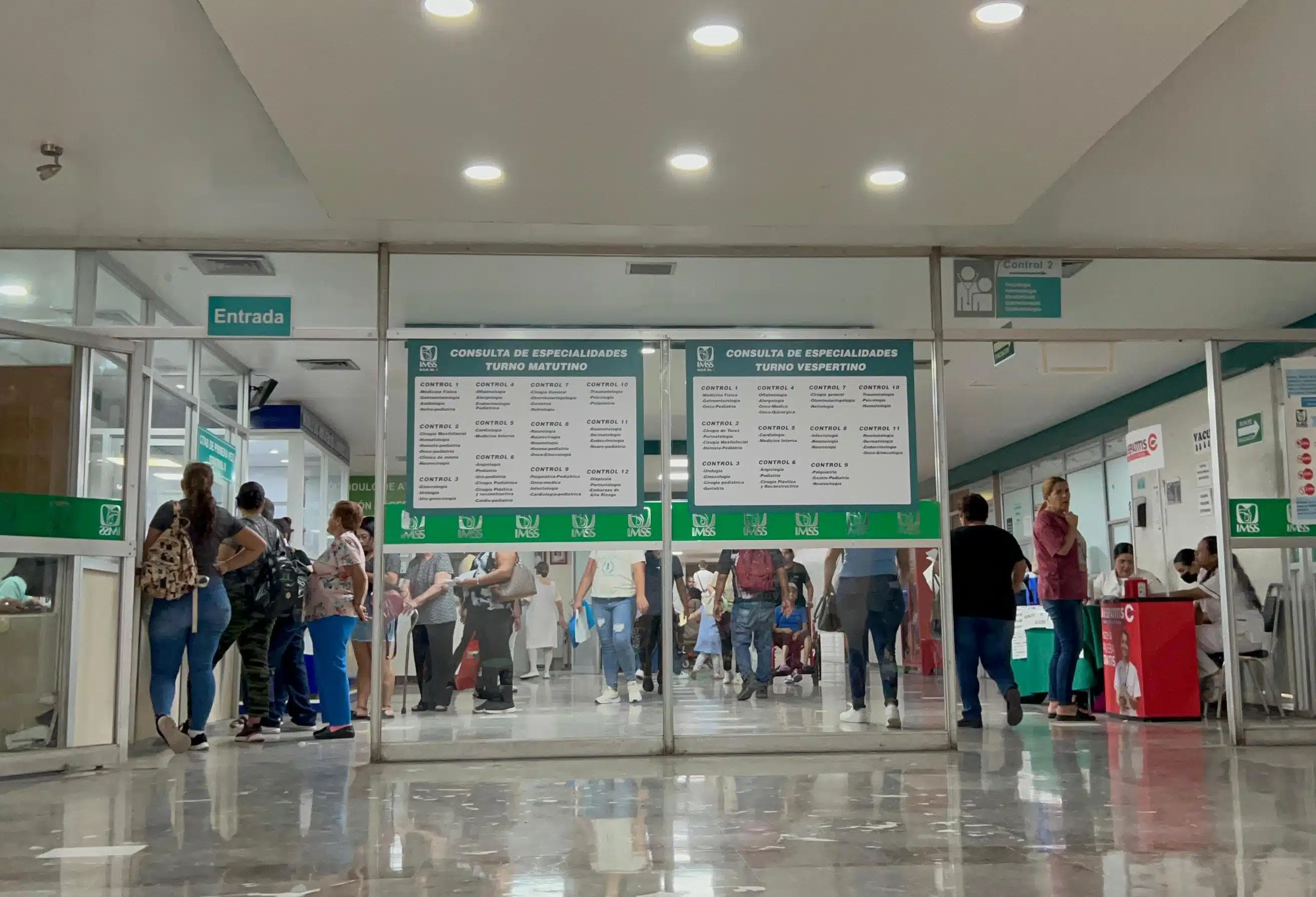 Interior de un hospital del IMSS en Culiacán