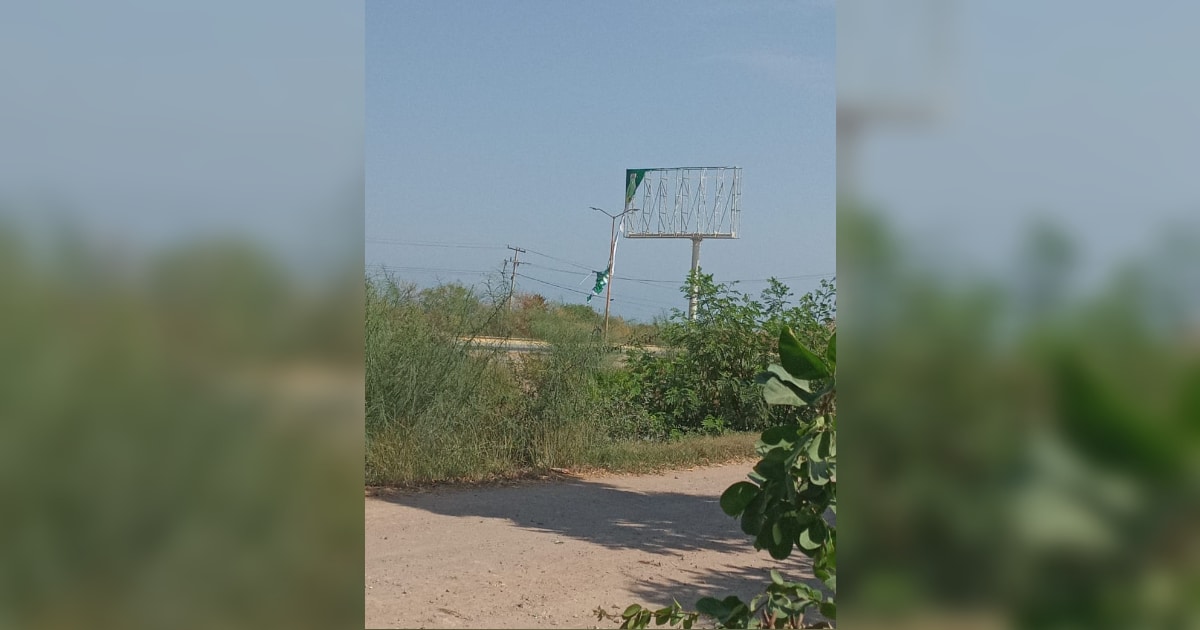 Sitio en el que se encontraba la lona que se cayó