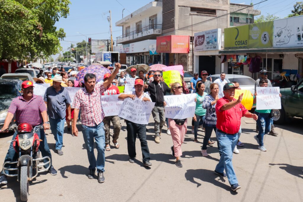 Manifestación voto por voto en Juan José Ríos.