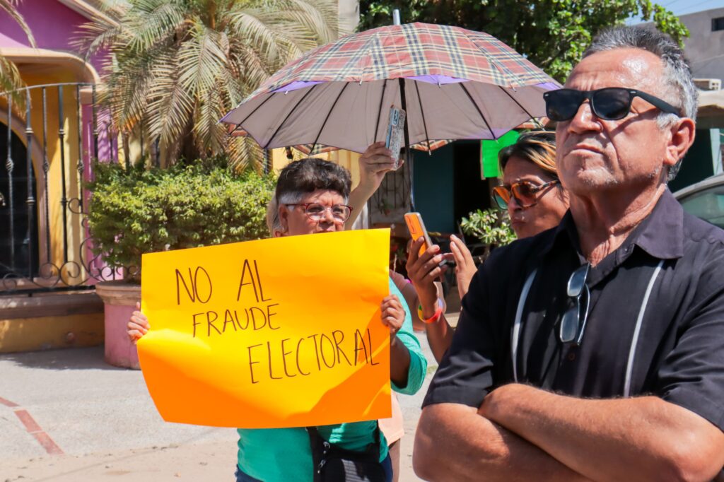 Manifestación voto por voto en Juan José Ríos.