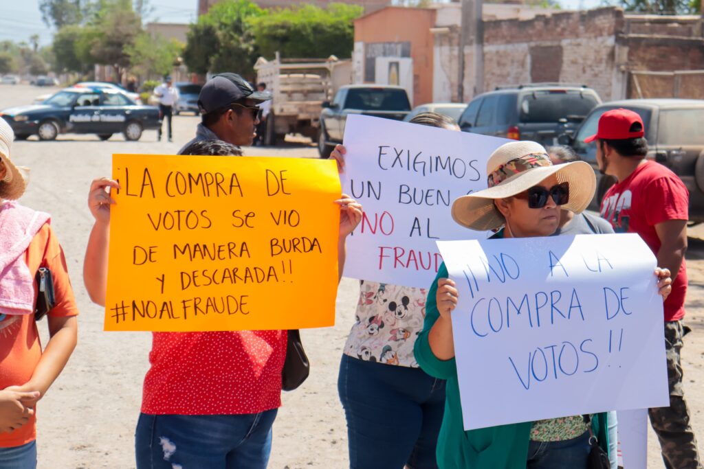 Manifestación voto por voto en Juan José Ríos.