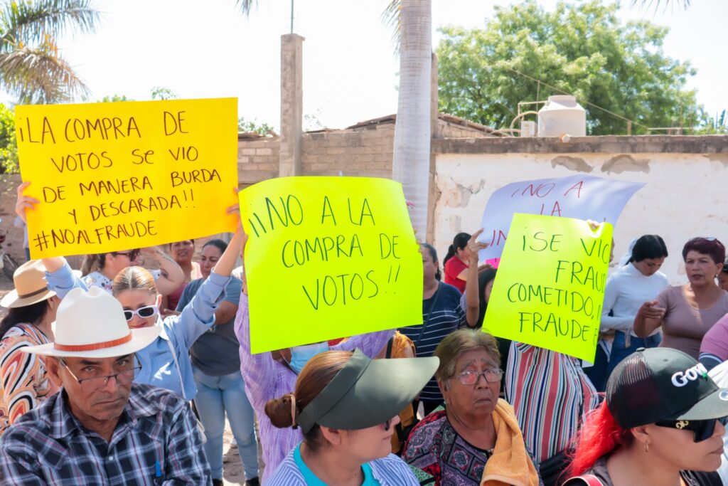 Manifestación voto por voto en Juan José Ríos.