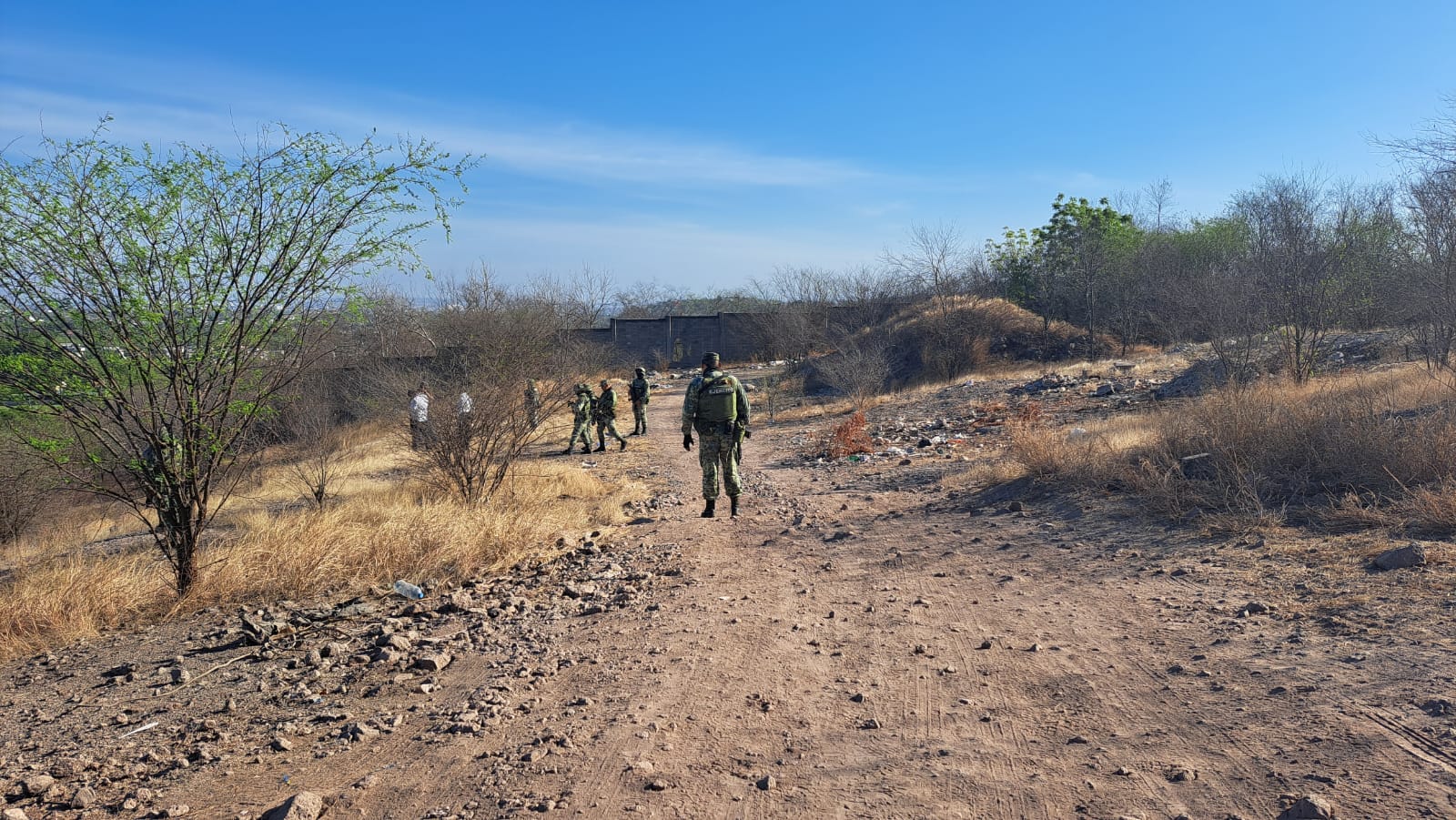 Militares en escena del crimen