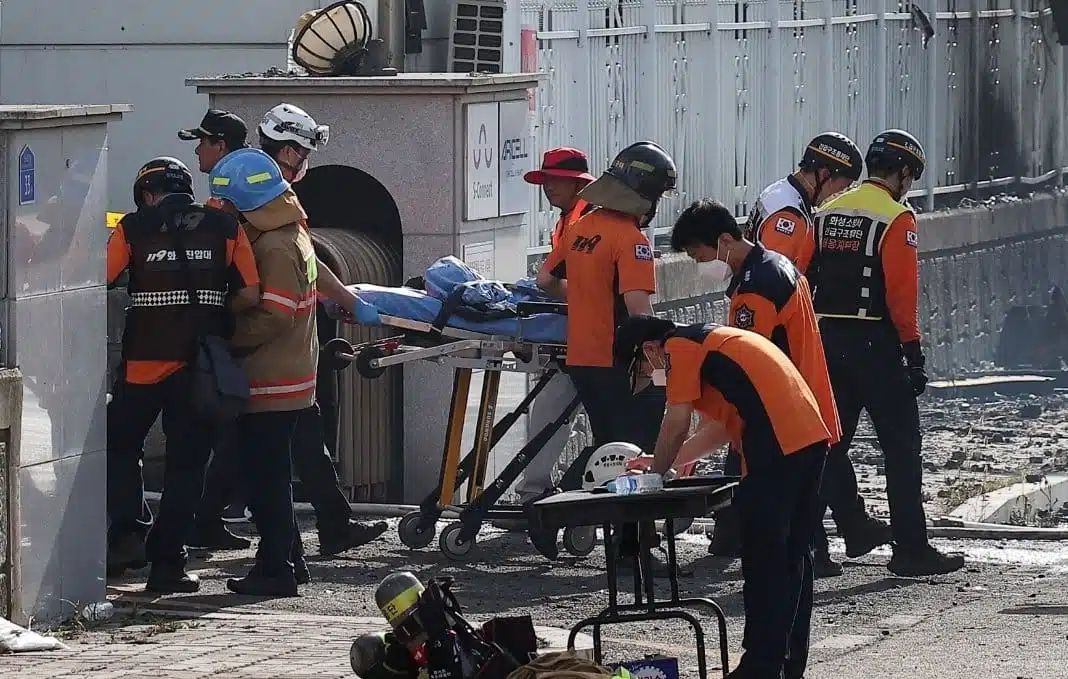 Mueren 20 trabajadores calcinados tras un incendio en Corea del Sur