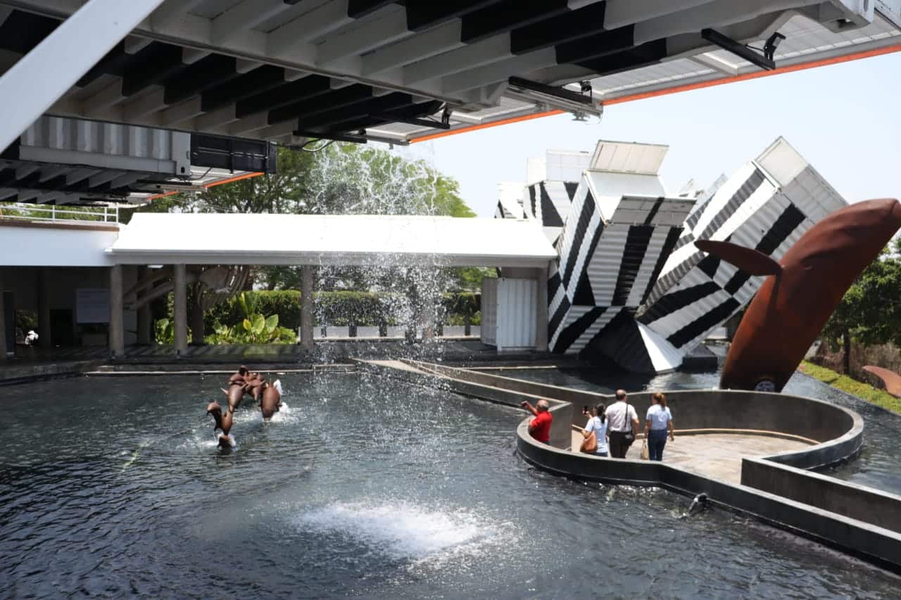Vista amplia de las instalaciones del Museo Nacional de la Ballena (Munba) en Mazatlá