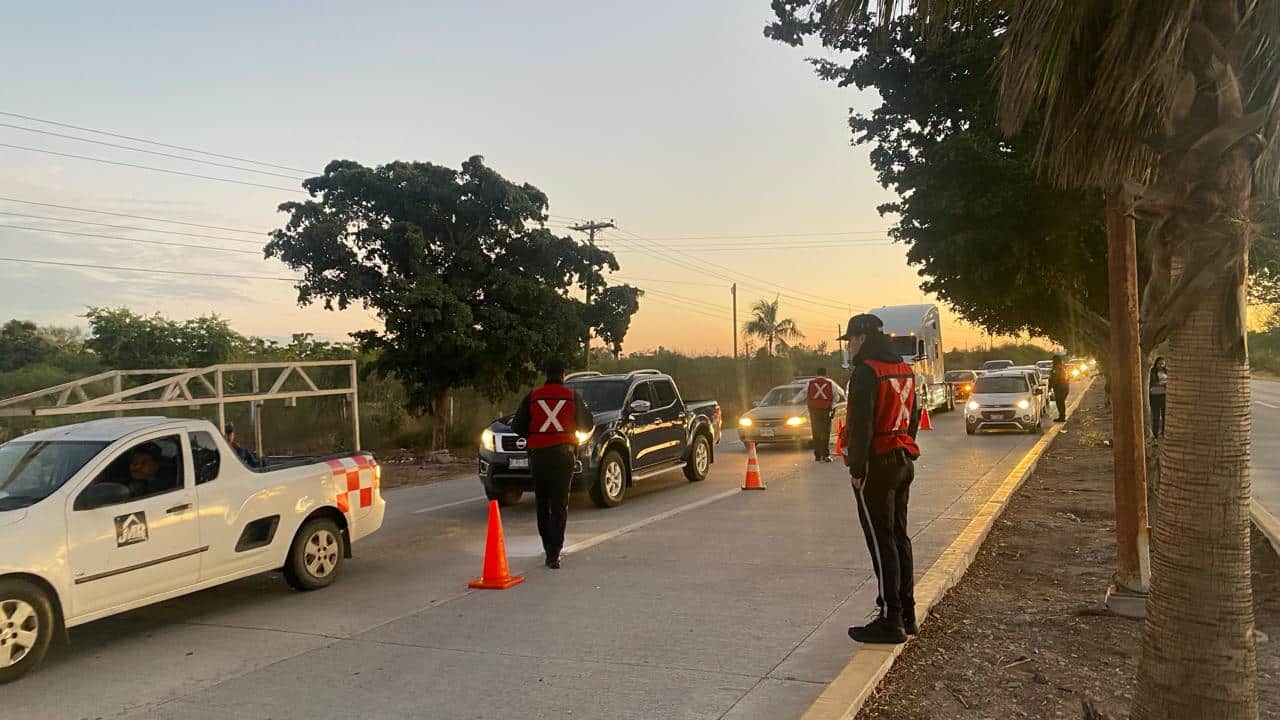 Operativo de alcoholimetro en Los Mochis