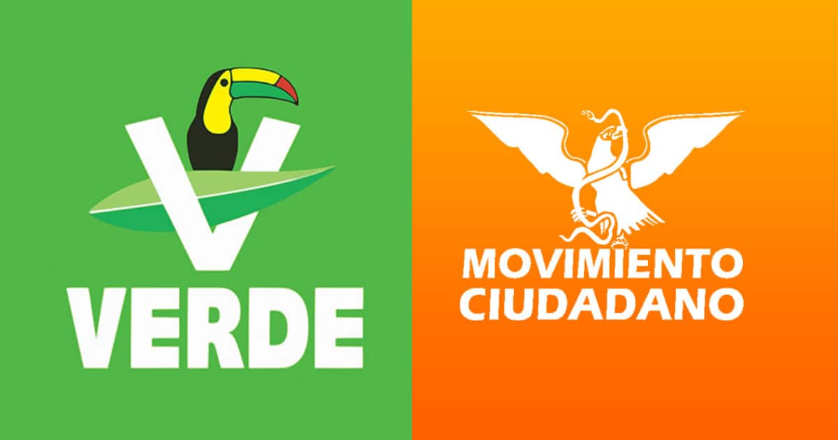 Logos de Partido Verde y Movimiento Ciudadano