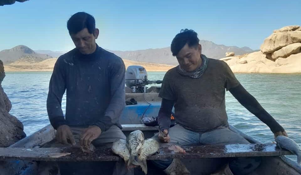 Pescadores de la presa “El Varejonal”