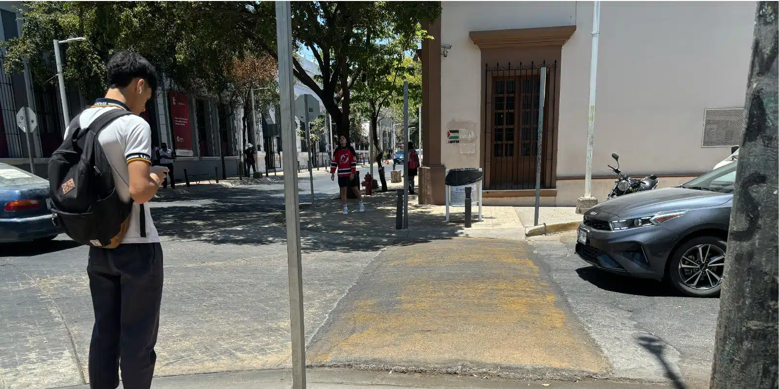 Tope en una calle de Culiacán