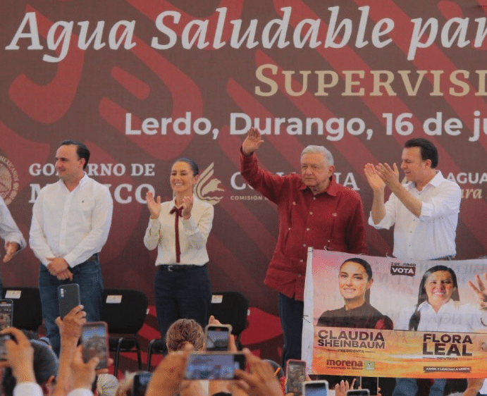 Sheinbaum y AMLO supervisan Agua Saludable para La Laguna, en Durango