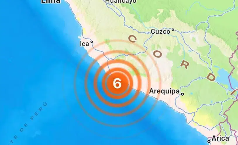 Sismo de 6.3 grados sacude a Perú