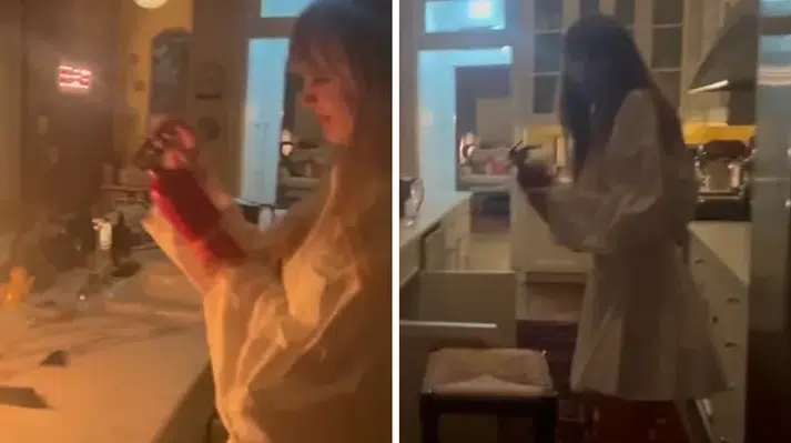 Se viralizan imágenes de Taylor Swift extinguiendo conato de incendio