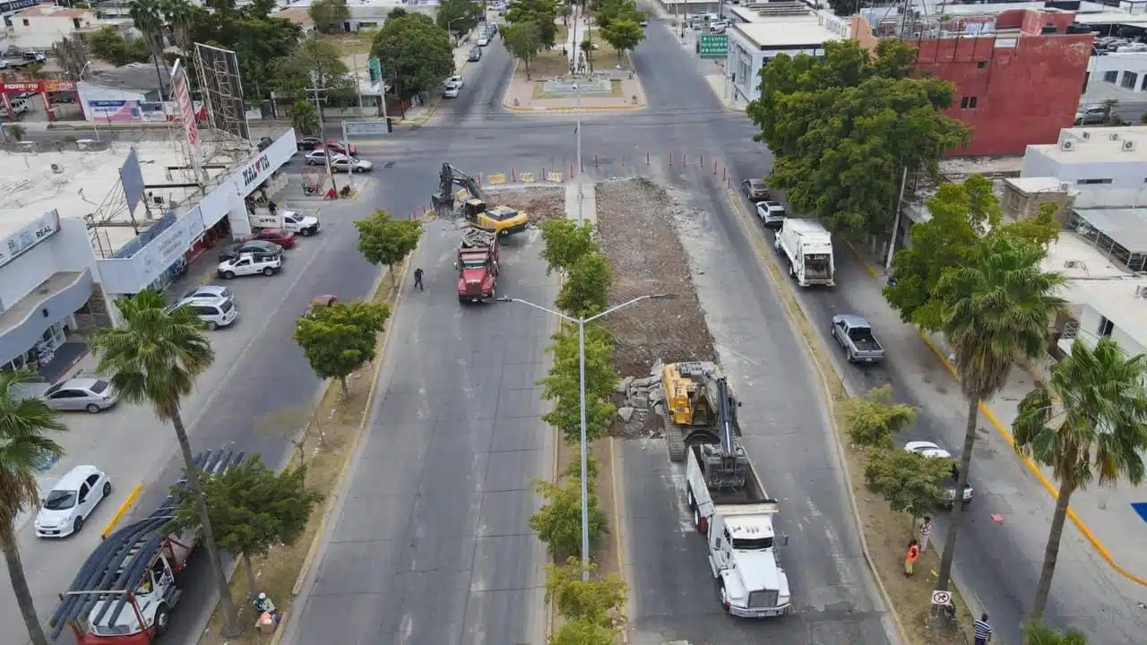 Toma aérea del bulevar Adolfo López Mateos en Los Mochis