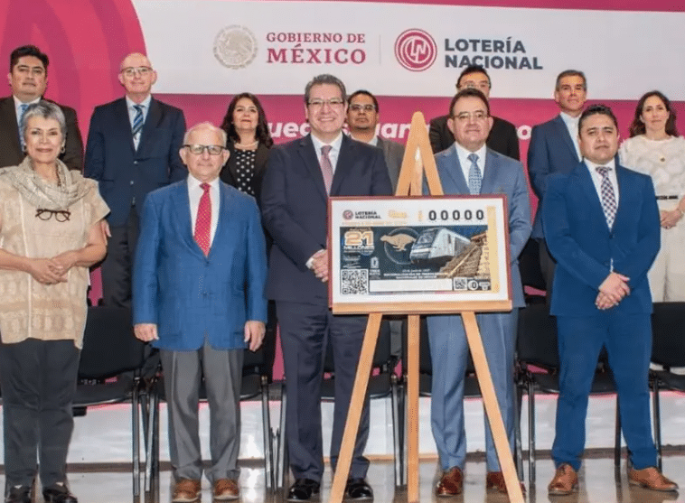 Tren Maya celebra nacionalización ferroviaria con billete de lotería conmemorativo