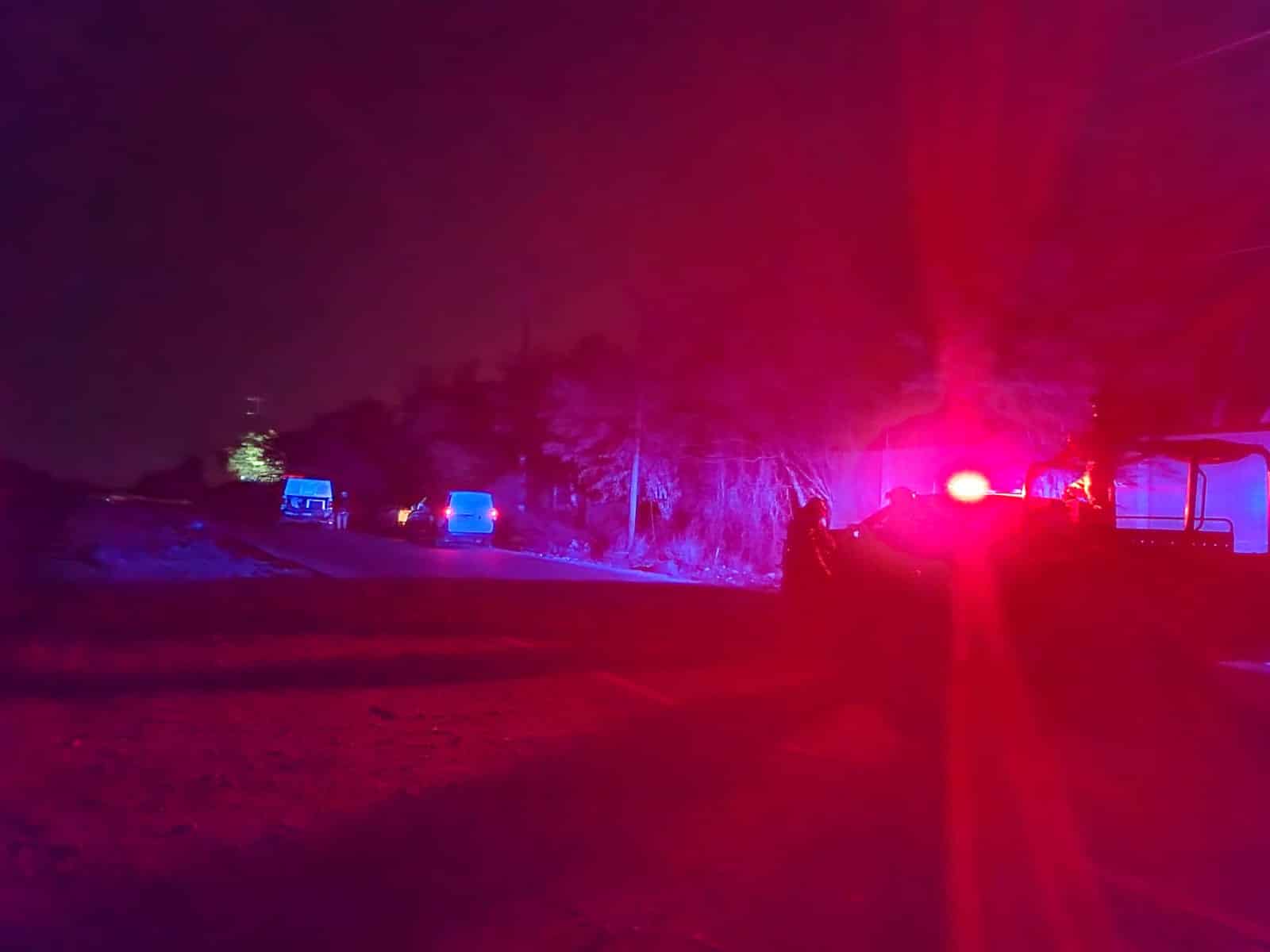 Patrulla con torretas encendidas