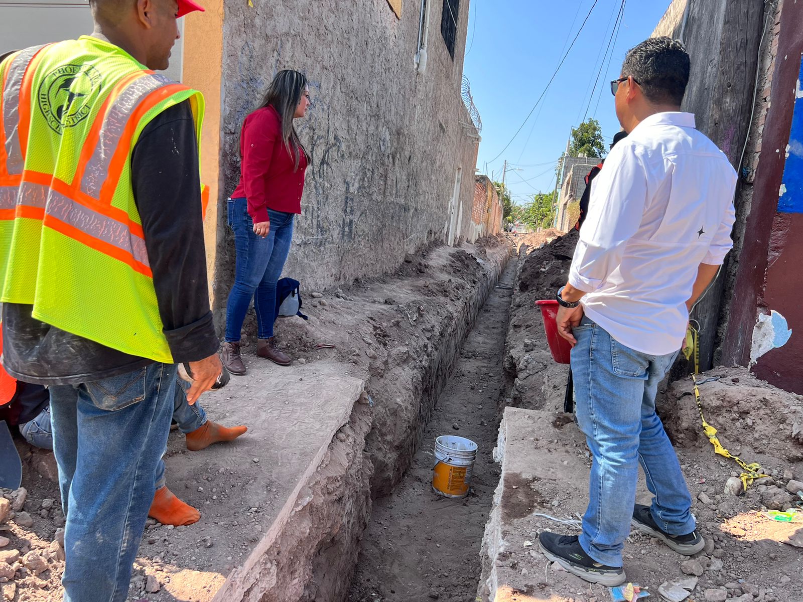 Xochiquétzal Ramos supervisó obras en Escuinapa.