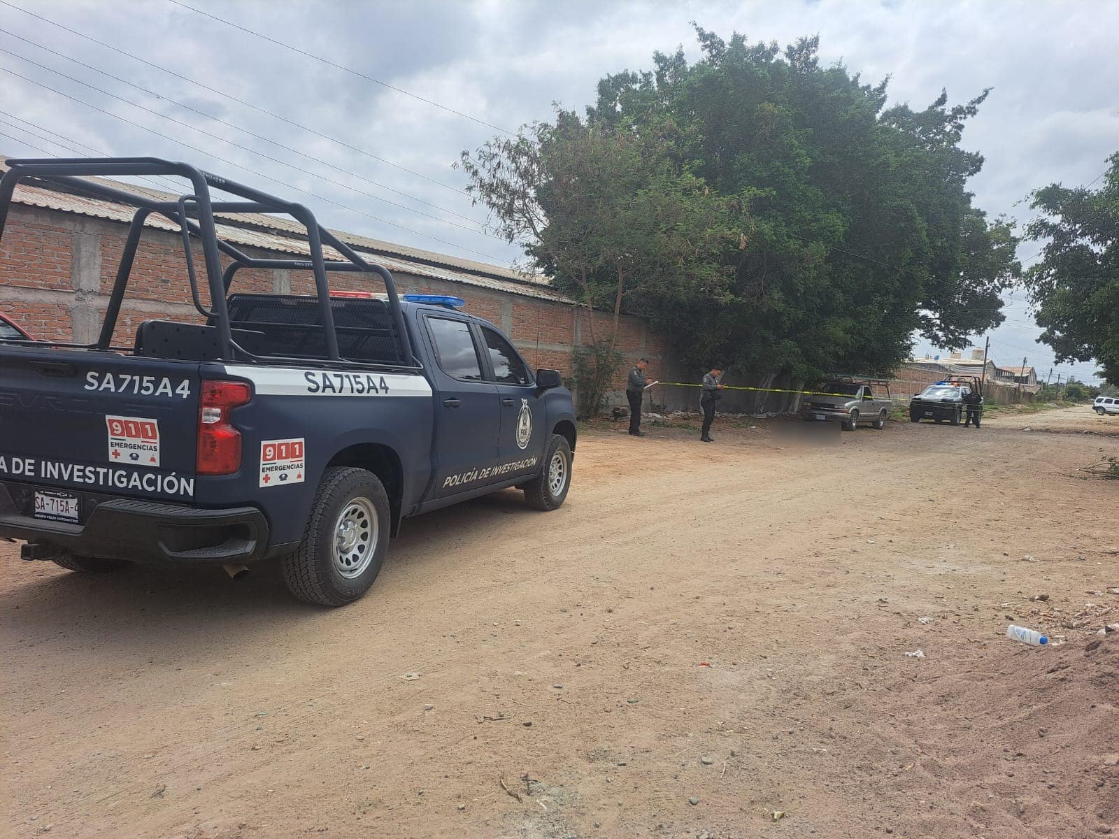 Autoridades en el lugar de los hechos