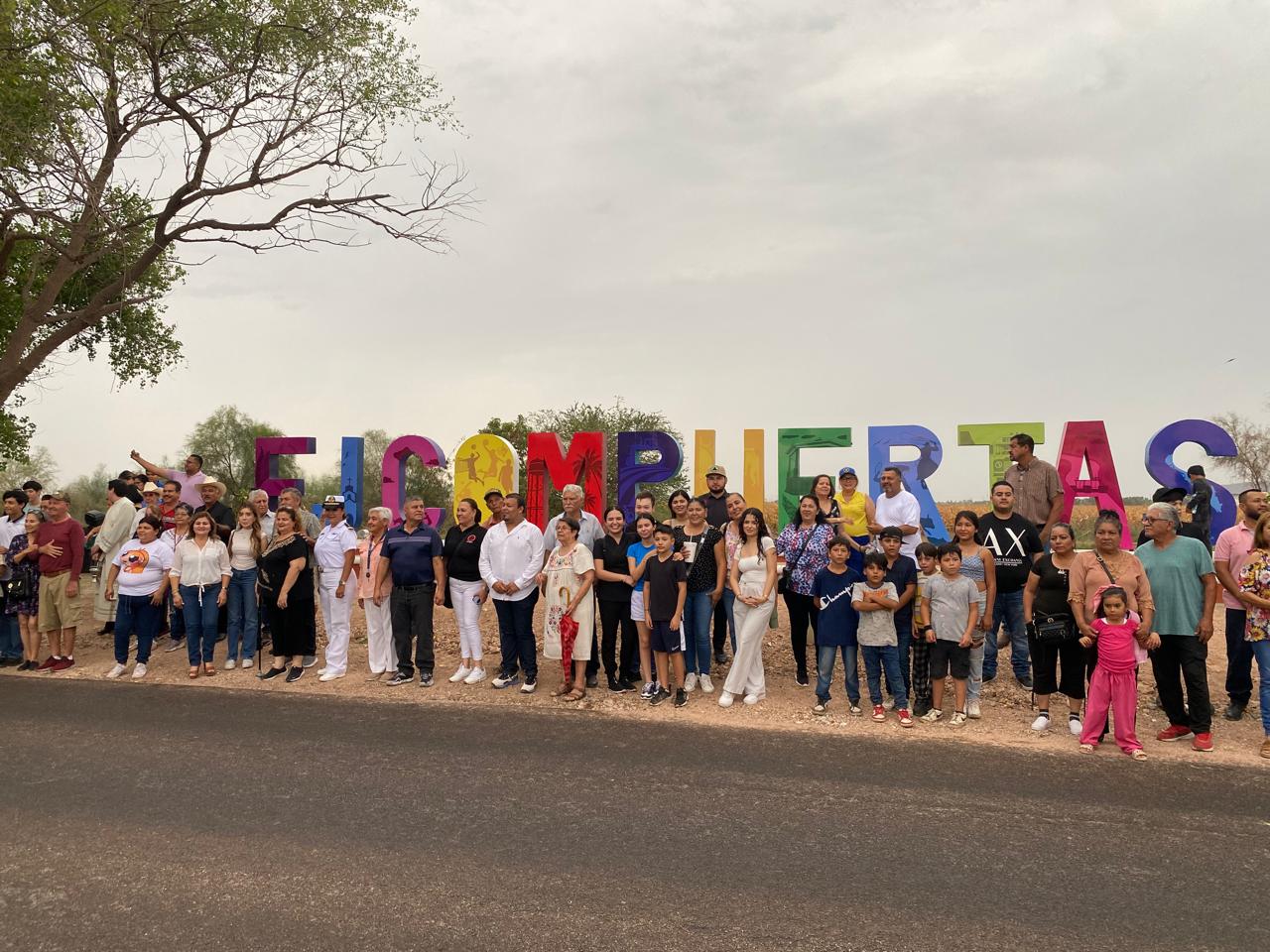 Letras emblemáticas del ejido Compuertas, Ahome