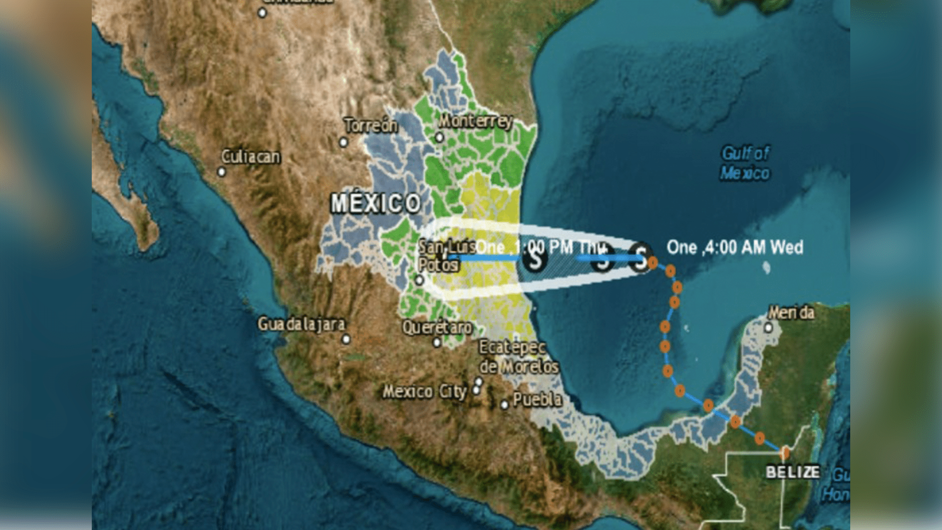 Mapa de alertamiento de Protección Civil