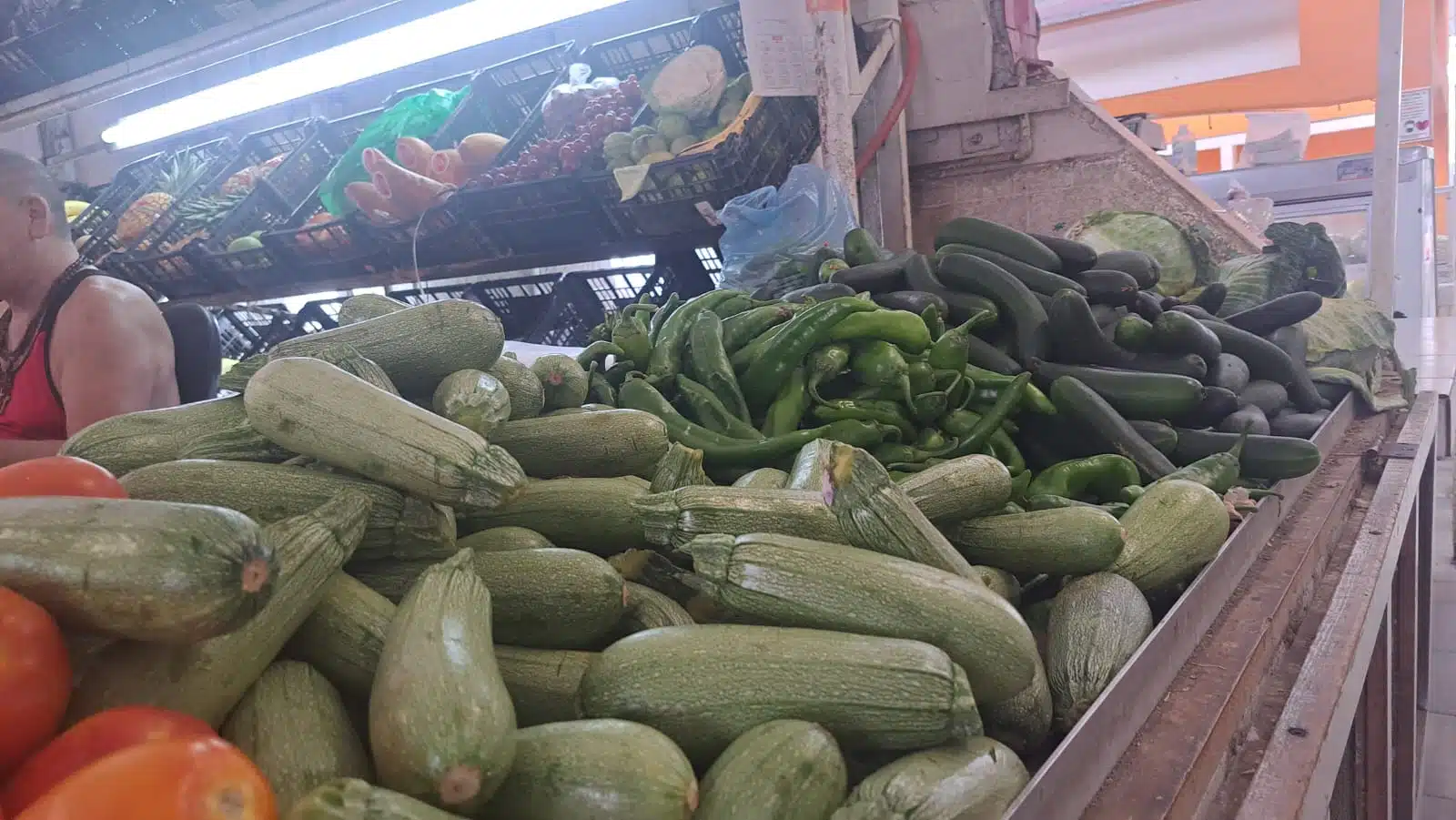 Verduras en mercado de Los Mochis