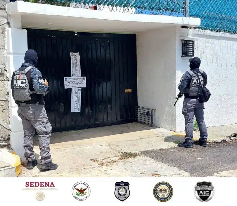 Agentes de la Fiscalía de Morelos catean inmueble y encuentran dos leones
