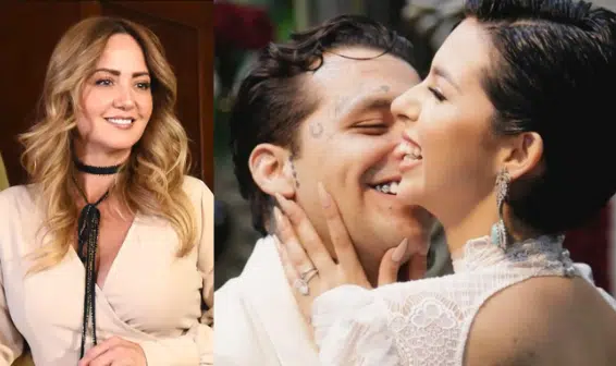 Andrea Legarreta defiende la boda de Christian Nodal y Ángela Aguilar: 