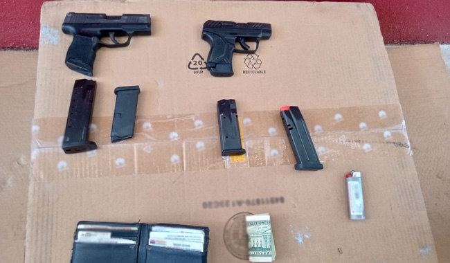 Armas cortas decomisadas