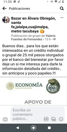 Publicación de estafa