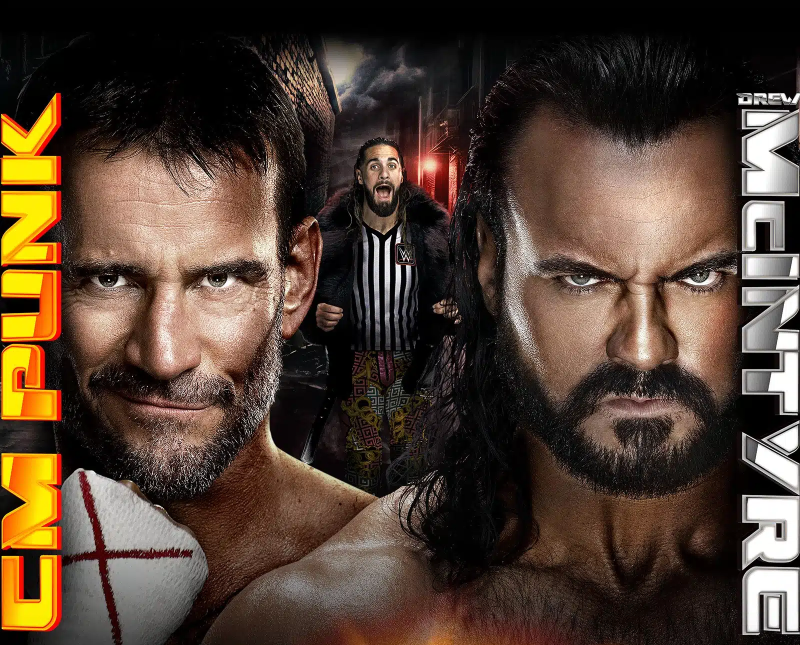 CM Punk y Drew McIntyre se enfrentarán en SummerSlam con Seth Rollins como réferi especial