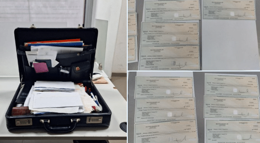 Cheques decomisados en aduana de Mexicali