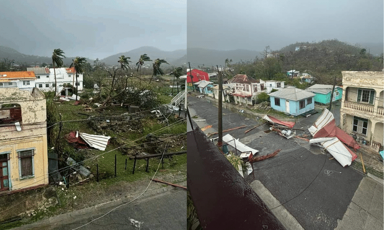 Viralizan efectos del huracán Beryl en Barbados