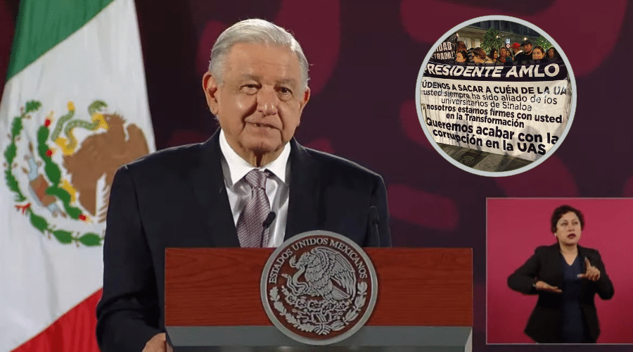 AMLO en su conferencia mañanera