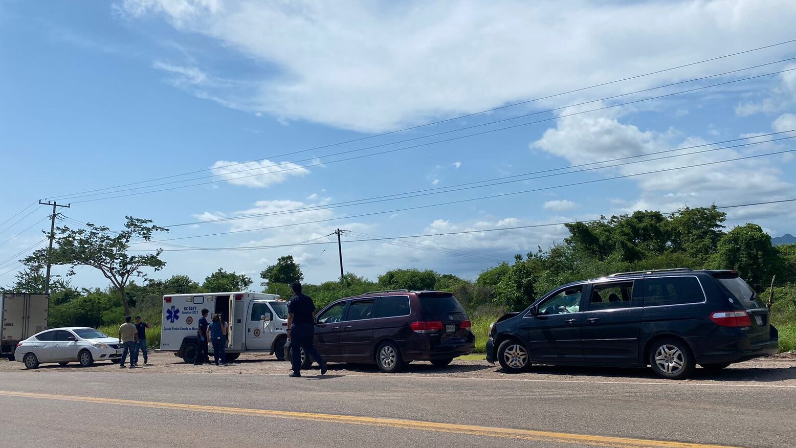 Dos lesionadas se registra carambola de cinco vehículos en Villa Unión