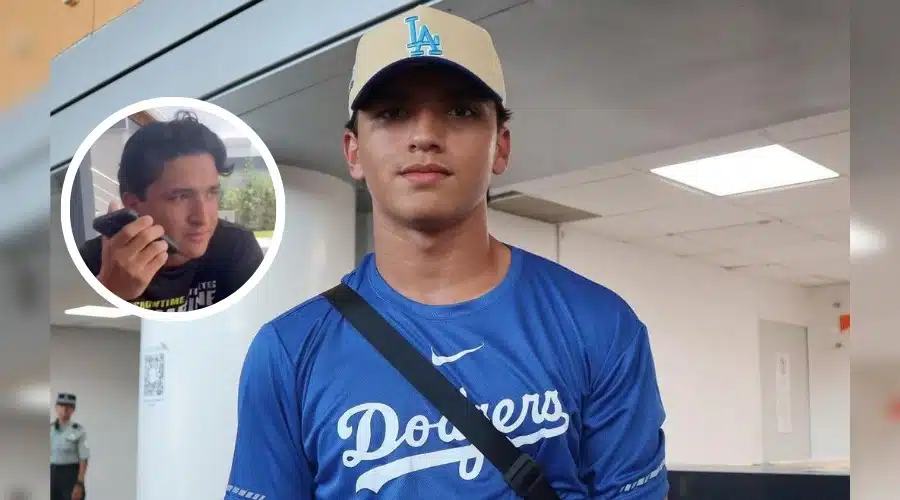 Ezequiel Rivera le anunció a su mamá su firma con Los Ángeles Dodgers