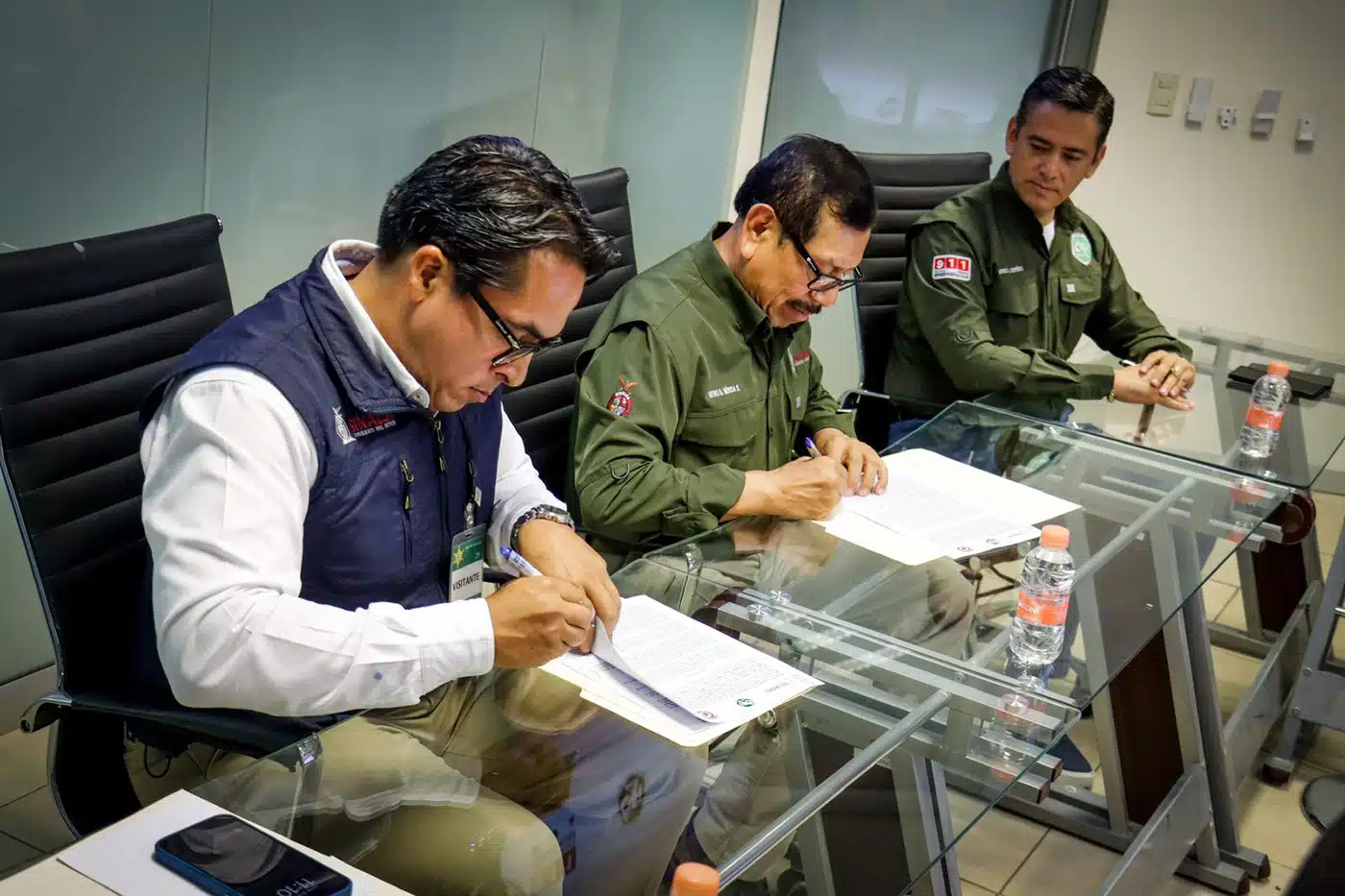 Firma de convenio entre Protección Civil y Seguridad Pública de Sinaloa