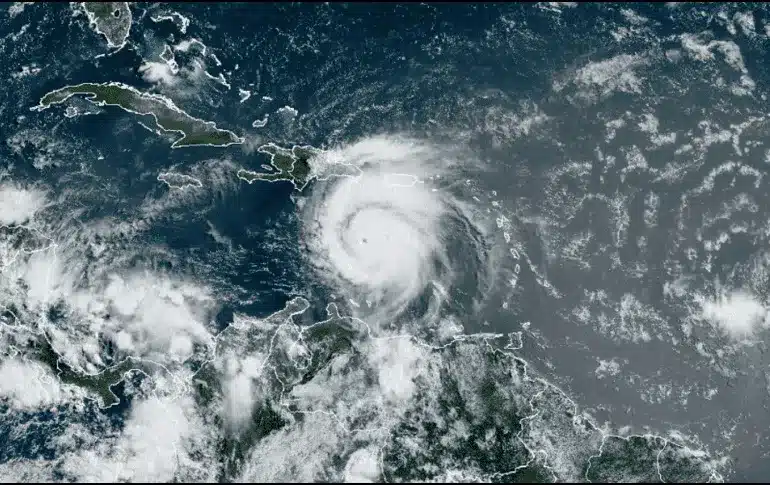 huracán Beryl desde el espacio