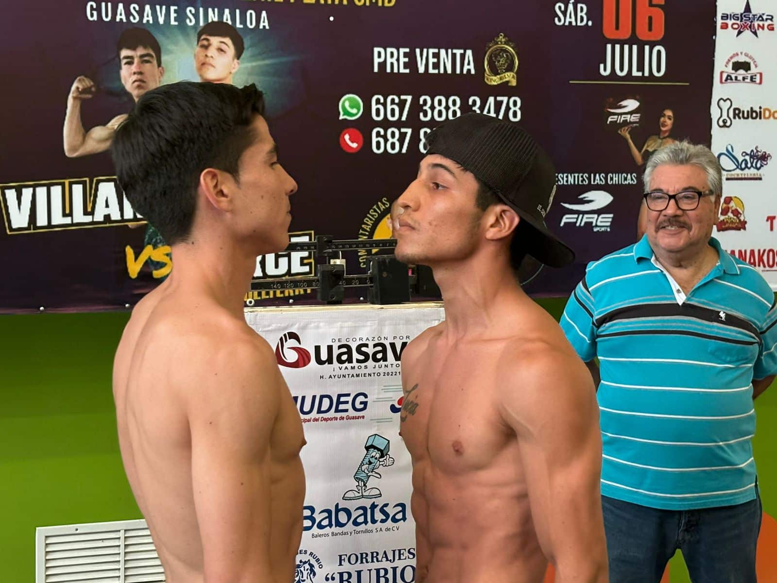 Karim “Bulterrier” Arce y Kevin “desvalagado” Villanueva durante el careo en Guasave